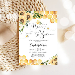 Invitación de Baby Shower de Abeja
