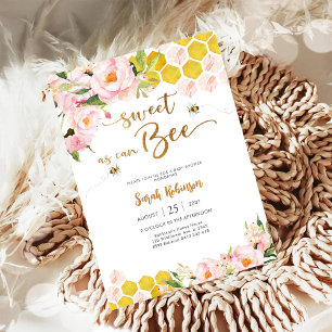 Invitación de Baby Shower de Abeja
