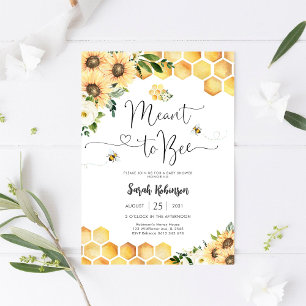 Invitación de Baby Shower de Abeja