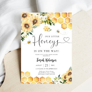 Invitación de Baby Shower de Abeja