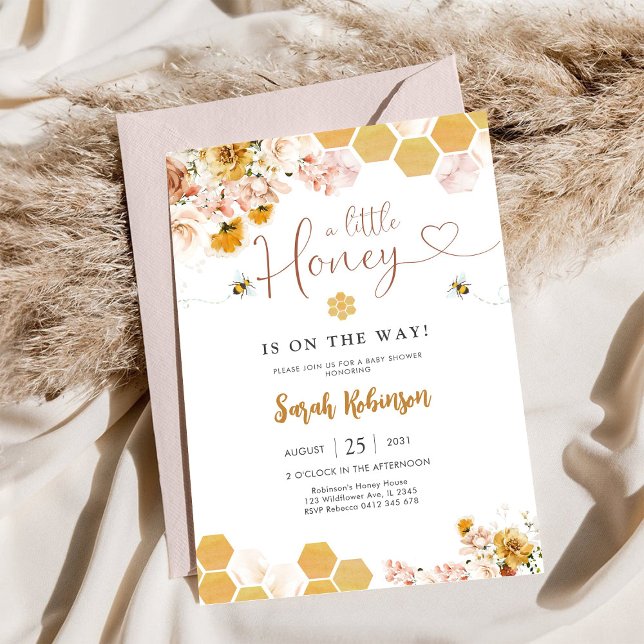 Invitación de Baby Shower de Abeja (Subido por el creador)