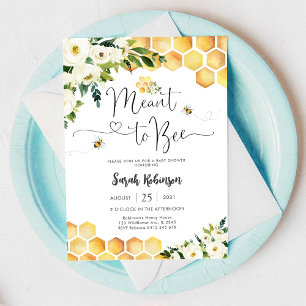 Invitación de Baby Shower de Abeja
