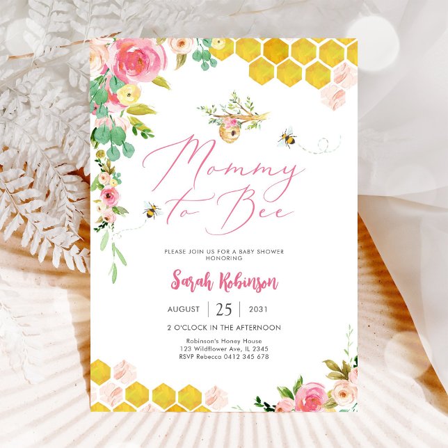 Invitación de Baby Shower de Abeja (Subido por el creador)