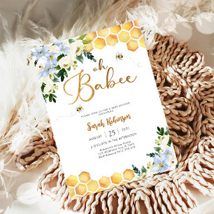 Invitación de Baby Shower de Abeja