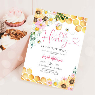 Invitación de Baby Shower de Abeja