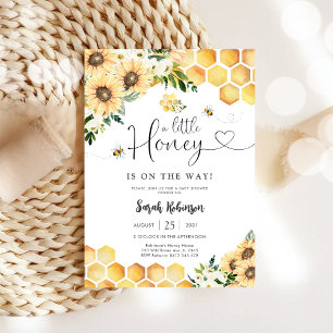 Invitación de Baby Shower de Abeja