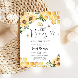 Invitación de Baby Shower de Abeja
