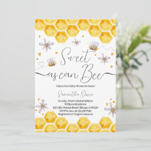 Invitación de Baby Shower de Abeja