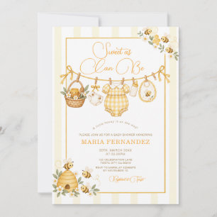 Invitación de Baby Shower de Abeja de Miel Dulce c