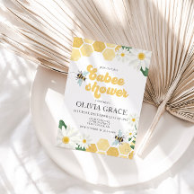 Invitación de Baby Shower de Abeja de Miel Pequeña