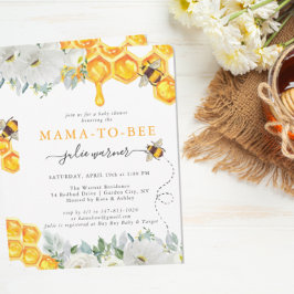 Invitación de Baby Shower de Abejorro en Panal Flo