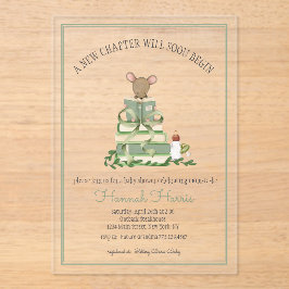 Invitación de baby shower de acrílico Un Nuevo Cap