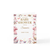 Invitación de baby shower de acuarela caprichosa y