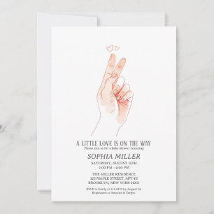 Invitación de Baby Shower de Acuarela Minimalista