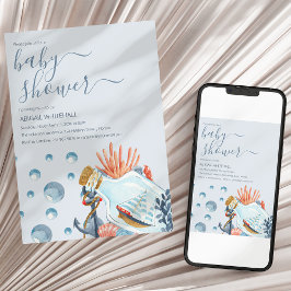 Invitación de Baby Shower de Acuarela Náutica Lind