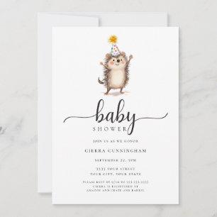 Invitación de Baby Shower de Adorable Hedgehog