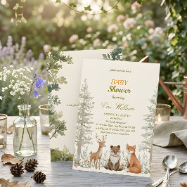 Invitación de Baby Shower de Adorables Animales de