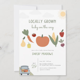 Invitación de Baby Shower de agricultores locales