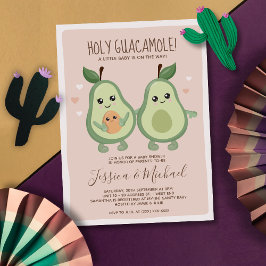Invitación de Baby Shower de aguacate sagrado