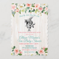 Invitación de Baby Shower de Alice in Wonderland