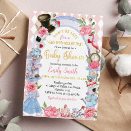 Invitación de Baby Shower de Alice in Wonderland