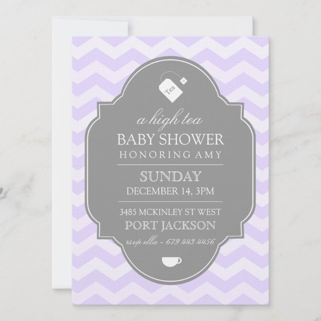 Invitación de Baby Shower de alta temperatura en c (Anverso)