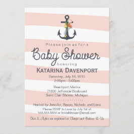 Invitación de Baby Shower de ancla náutica - Chico