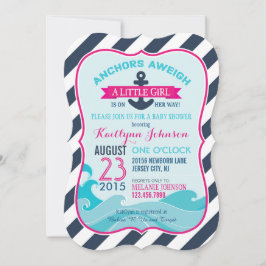 Invitación de Baby Shower de anclaje y anclaje náu