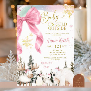 Invitación de Baby Shower de Animal Ártico de Invi