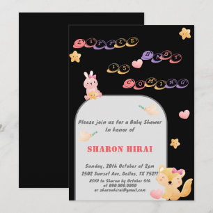 Invitación de Baby Shower de Animales Adorables - 