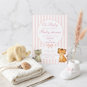 Invitación de Baby Shower de Animales de Safari Ro