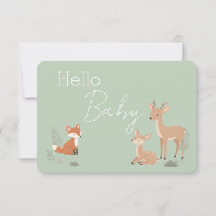 Invitación de Baby Shower de Animalitos del Bosque