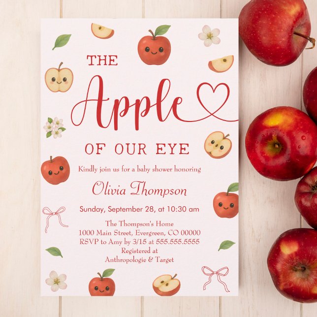 Invitación de Baby Shower de Apple of My Eye (Subido por el creador)