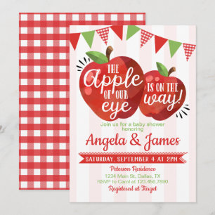 Invitación de Baby Shower de Apple of our Eye