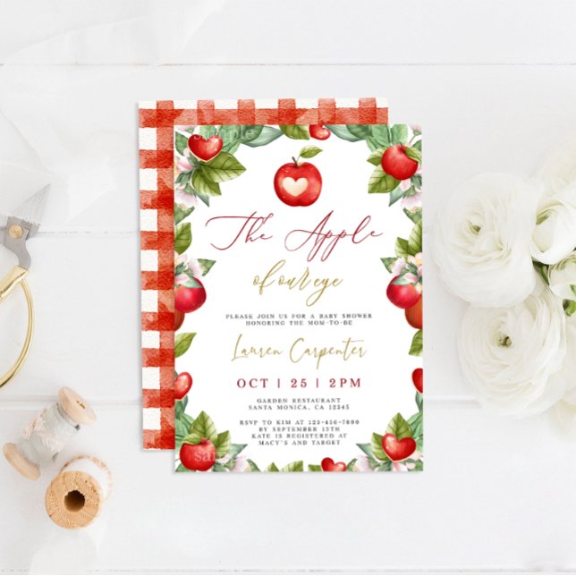 Invitación de Baby Shower de Apple of Our Eye (Subido por el creador)