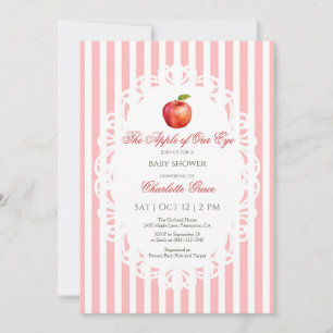 Invitación de Baby Shower de Apple of Our Eye