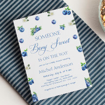 Invitación de Baby Shower de Arándano