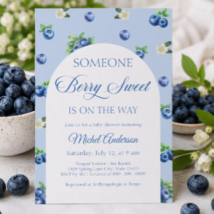 Invitación de Baby Shower de Arándano