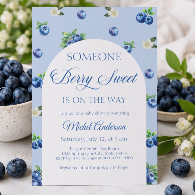 Invitación de Baby Shower de Arándano (Subido por el creador)