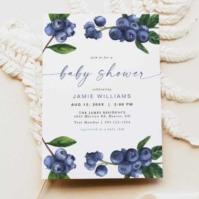Invitación de Baby Shower de Arándano (Subido por el creador)