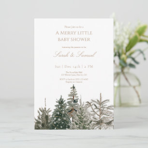 Invitación de Baby Shower de Árboles del Bosque