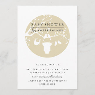 Invitación de Baby Shower de Aves de Amor