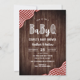 Invitación de Baby Shower de Babyq Backyard BBBQ C