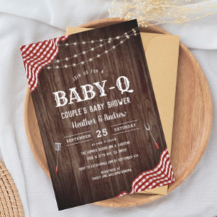 Invitación de Baby Shower de BabyQue Picnic BBQ Co