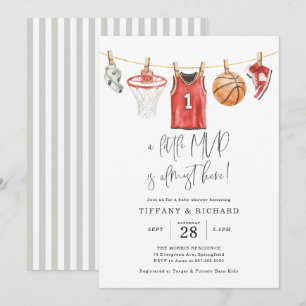 Invitación de Baby Shower de Baloncesto