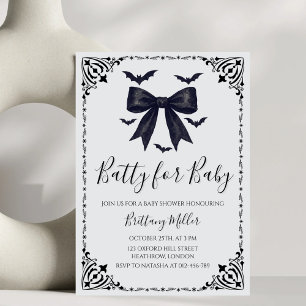 Invitación de Baby Shower de Batty for Baby Hallow