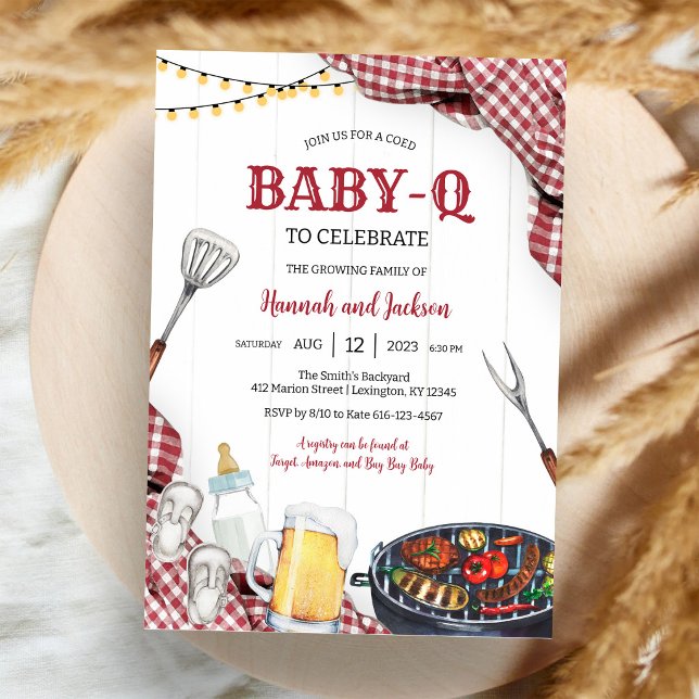 Invitación de Baby Shower de BBQ en el patio trase (Subido por el creador)