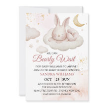 Invitación de Baby Shower de Bearly Wait
