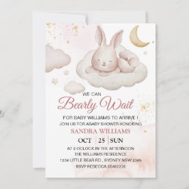 Invitación de Baby Shower de Bearly Wait
