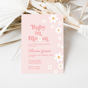 Invitación de Baby Shower de Bebé en Flor Rosa Dai